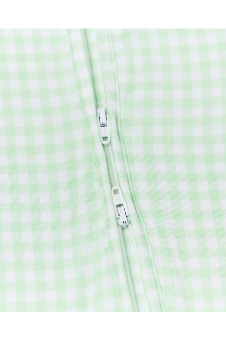 Long Sleeve and Pants Sleeper, Alternate, color, Pistachio Gingham
