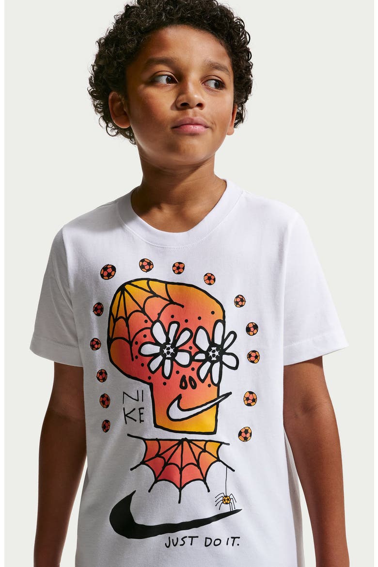 Kids' Day of the Dead Graphic T-Shirt, Alternate, color, WHITE