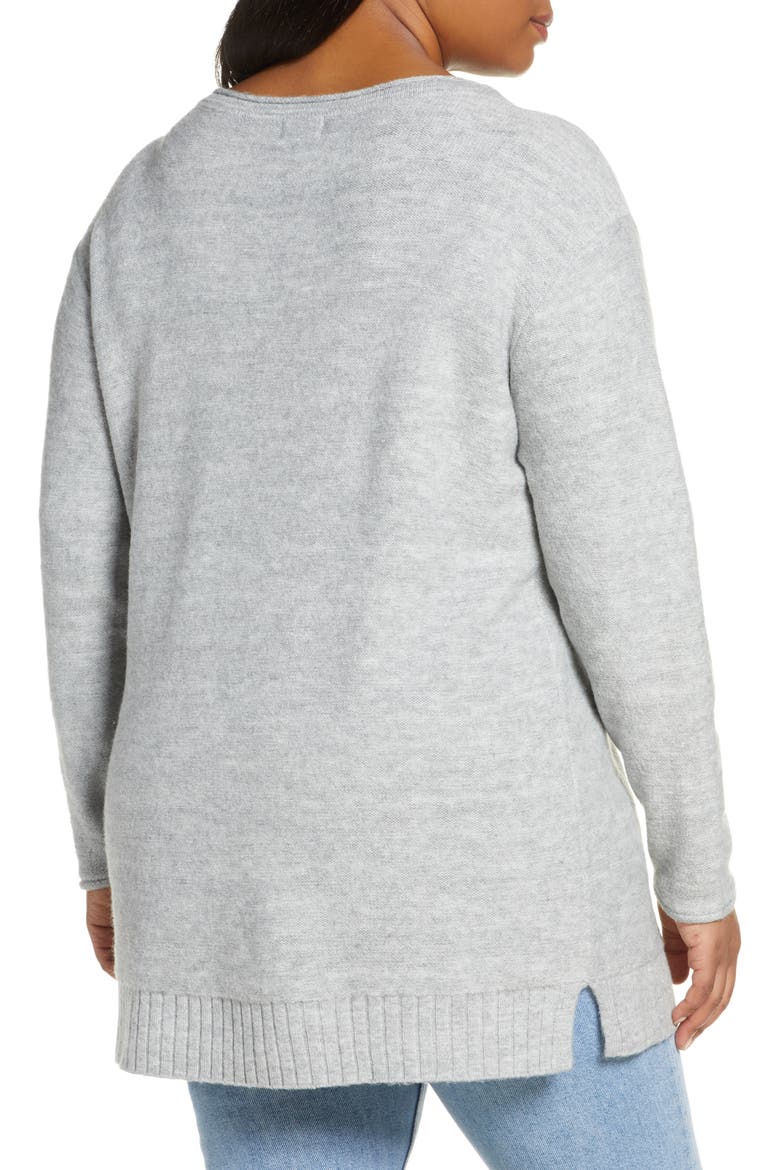 Tunic Sweater, Alternate, color, GREY HEATHER