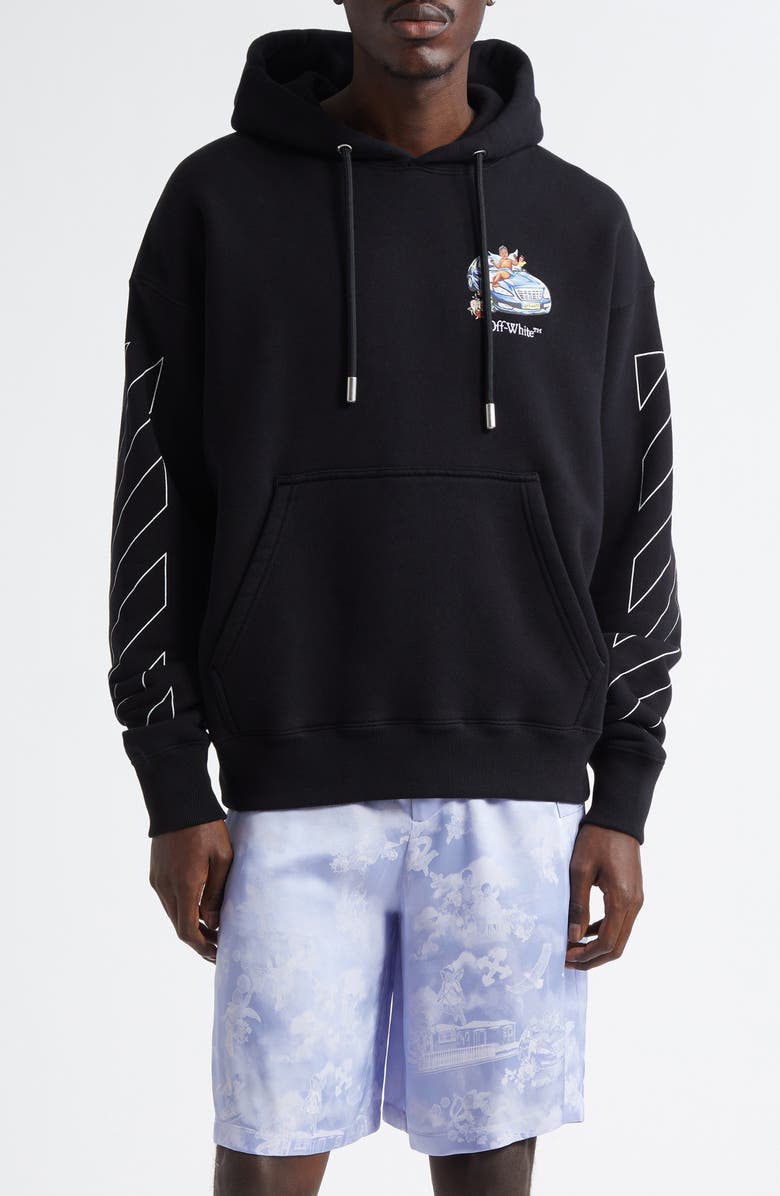 Off-White Fresco Arrow Skate Embroidered Graphic Hoodie, Main, color,