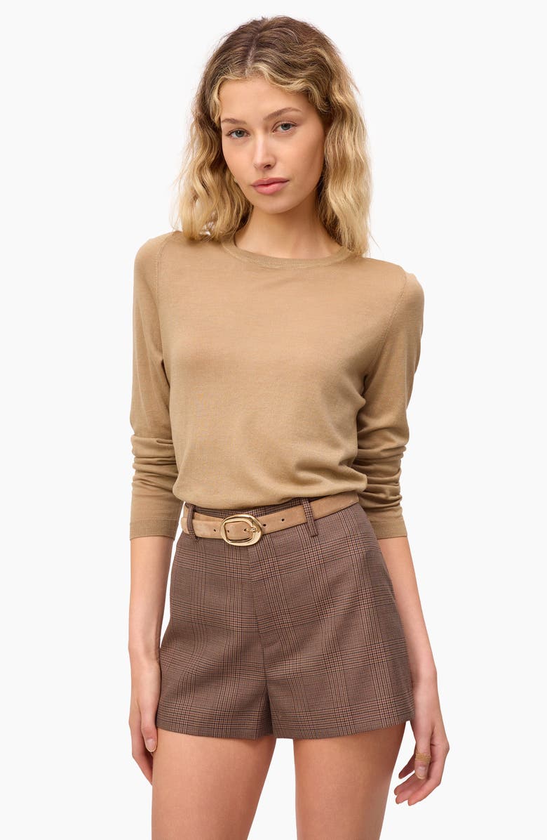CAMI NYC Jaime Cotton & Silk Sweater, Alternate, color, Miso