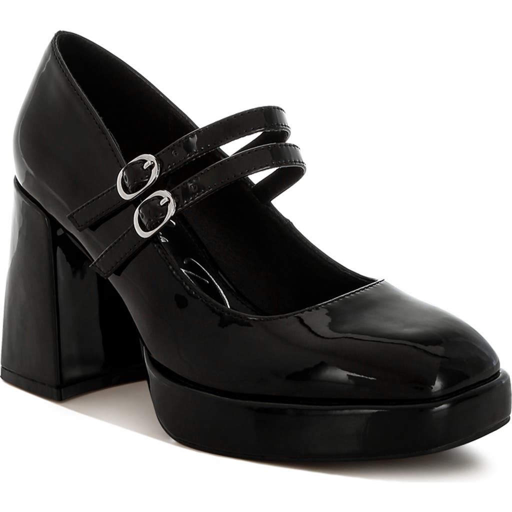 London Rag Sonata Double Mary Jane Strap Pump In Black