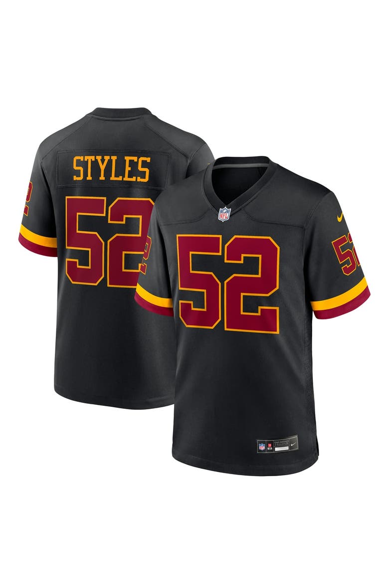 Men's Nike Sonny Styles Black Washington Commanders Game Player Jersey, Main, color, Black