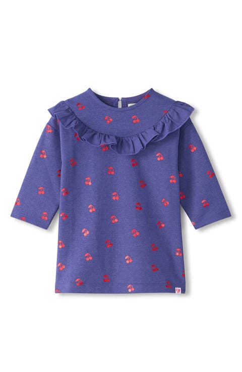 Kids' Foil Cherries Ruffled Dress
