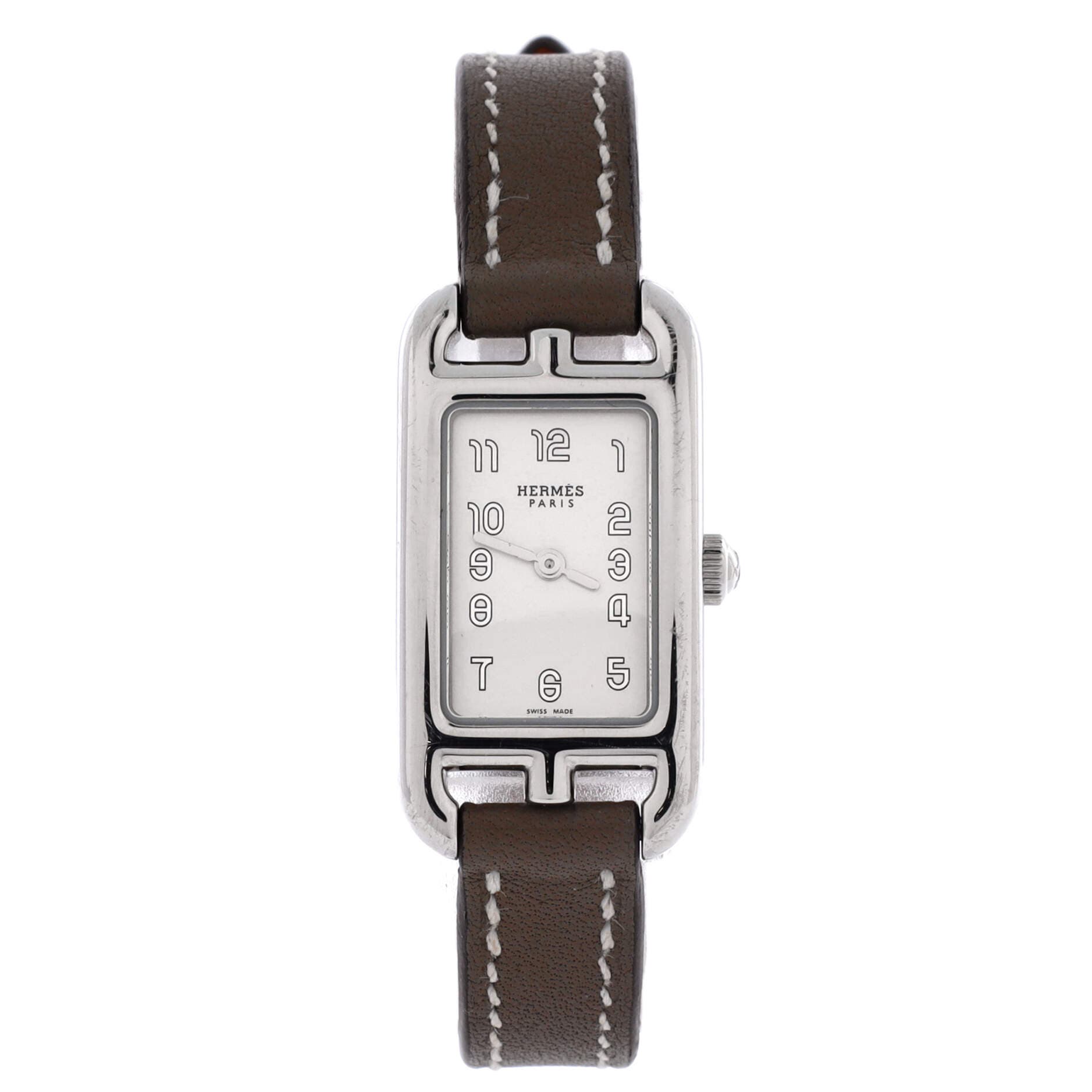 Nantucket Quartz Watch Stainless Steel and Leather 17, Main, color, Gray