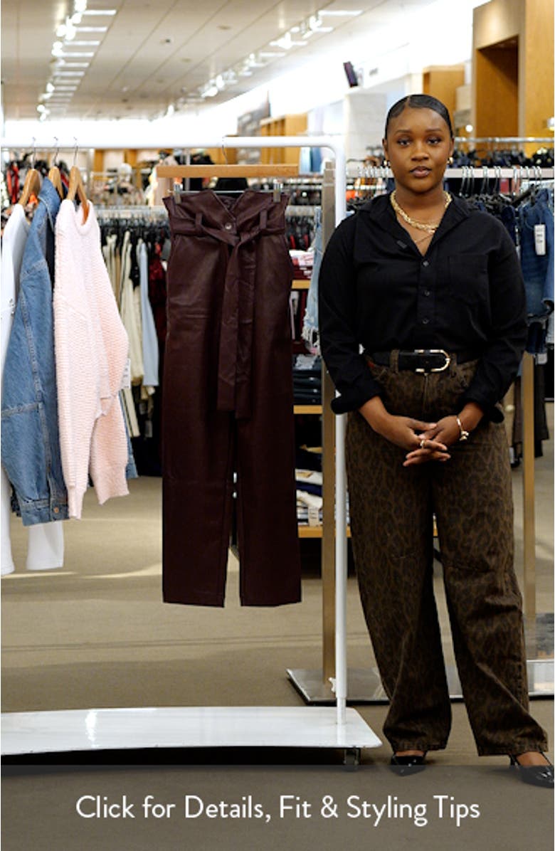 Debbie Paperbag Faux Leather Pants, sales video thumbnail