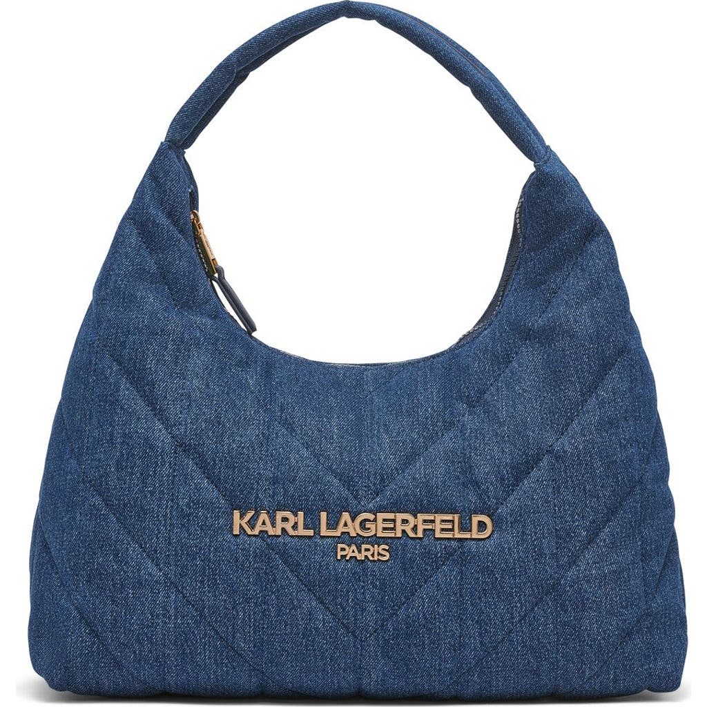 Karl Lagerfeld Paris Voyage Hobo In Blue
