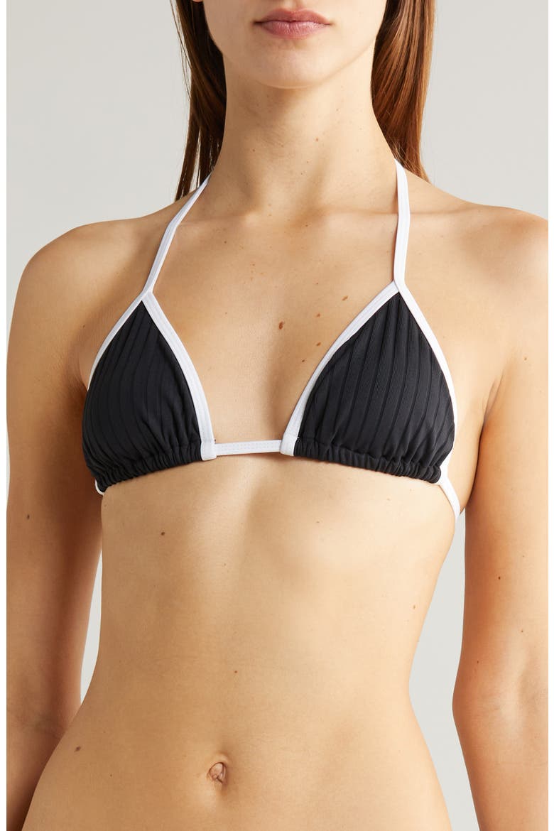 Iris Rib Bikini Top, Main, color, BLACKOUT