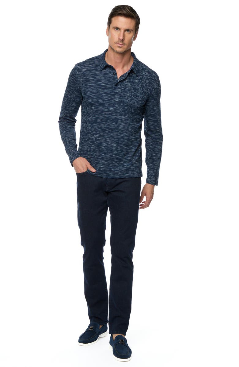 Robert Graham Thales Space Dye Long Sleeve Polo, Alternate, color, 