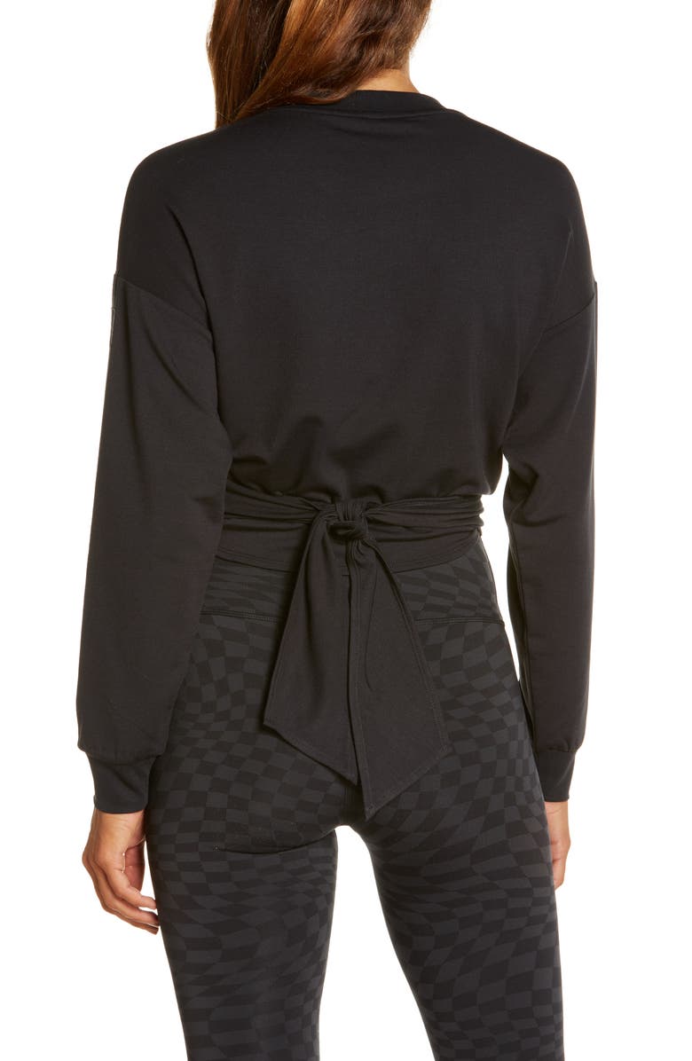 Alo Dreamy Wrap Crop Sweatshirt, Alternate, color,