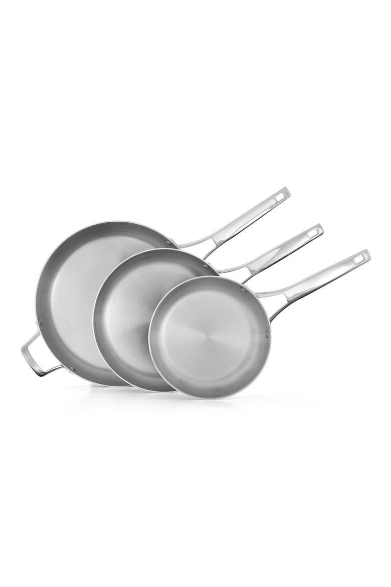 Premier Stainless Steel 3-Piece Fry Pan Set, Alternate, color, STAINLESS STEEL