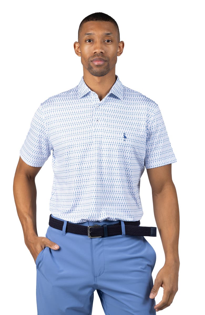 TailorByrd Martini Glass Print Performance Polo, Alternate, color, 