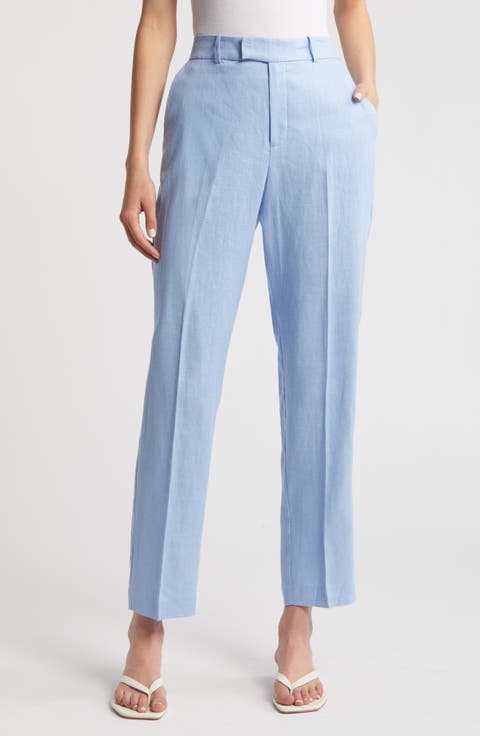 Straight Leg Linen Pants