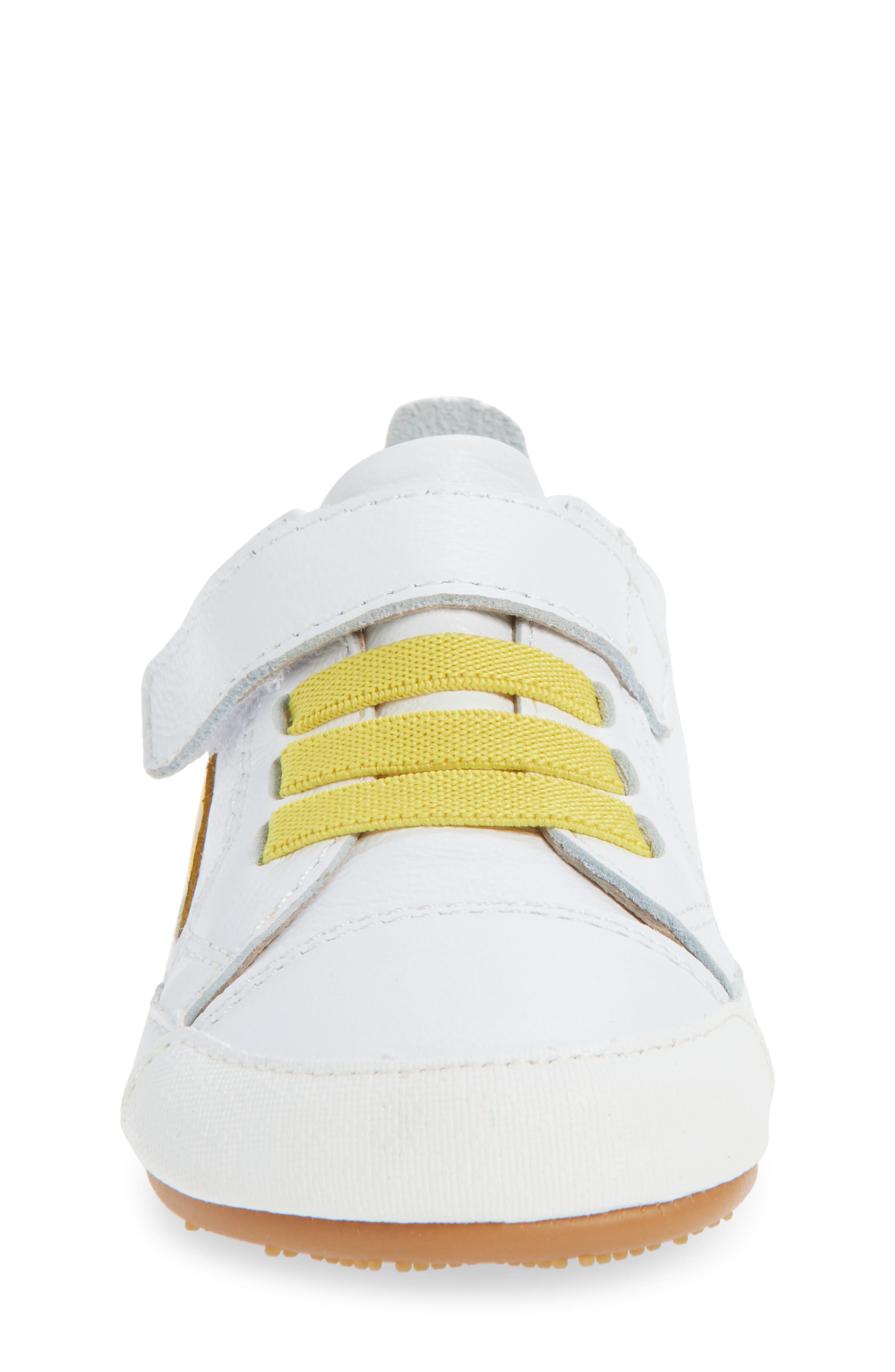 OLD SOLES Kids' Smiley Sneaker, Alternate, color, Snow / Yellow