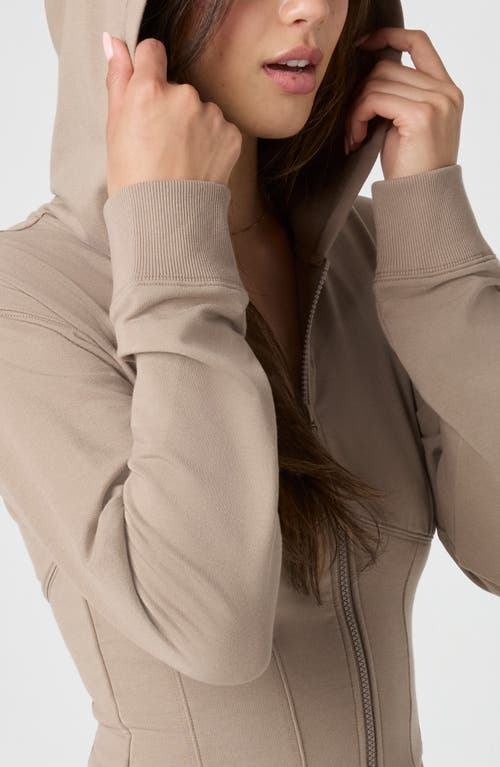 Florence By Mills Corset Zip Hoodie In Brown