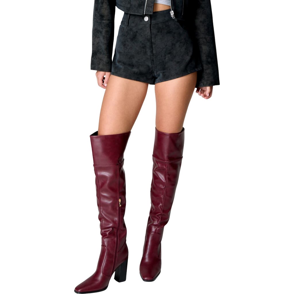 Nasty Gal Distressed Faux Leather Hotpants In Black