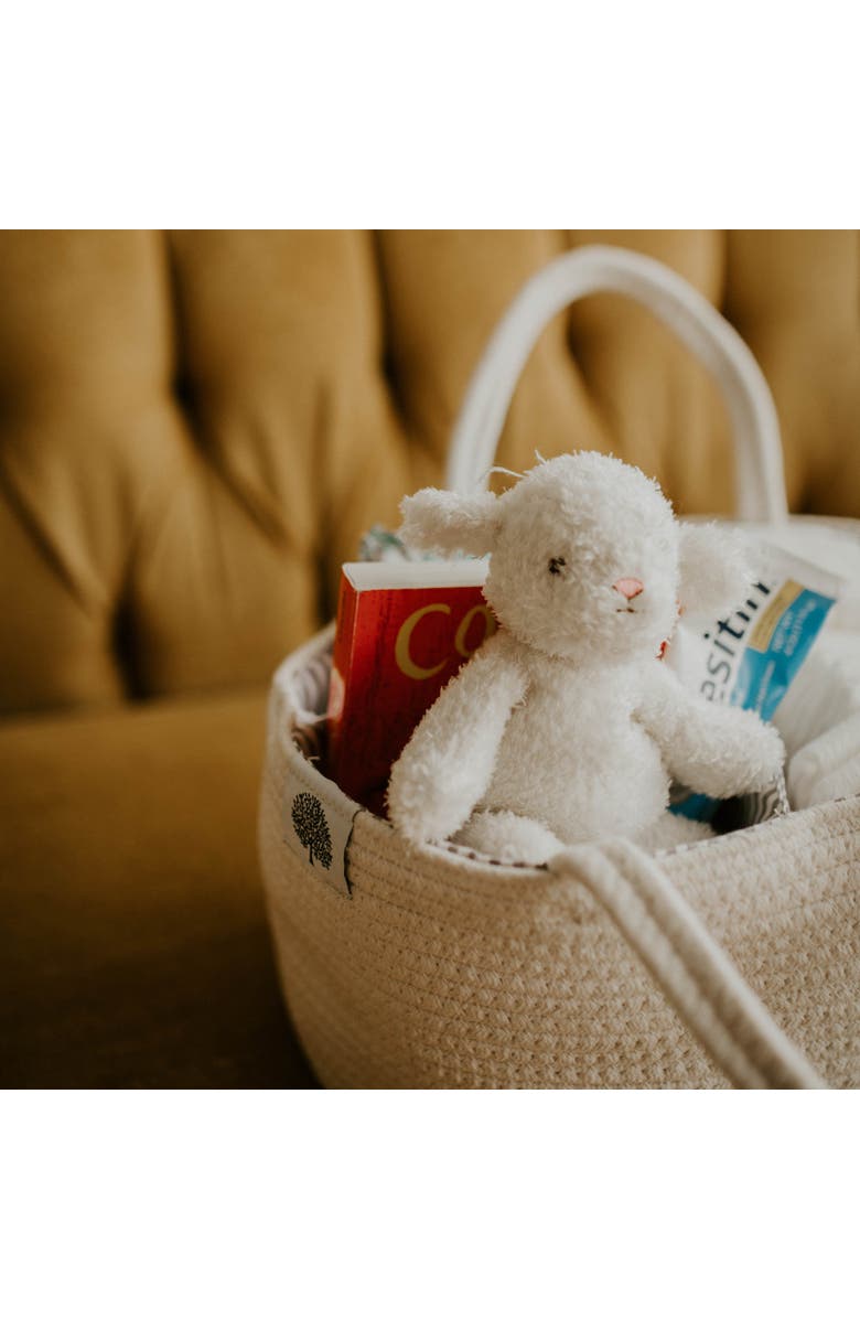 Parker Baby Co. Rope Diaper Caddy, Alternate, color, White