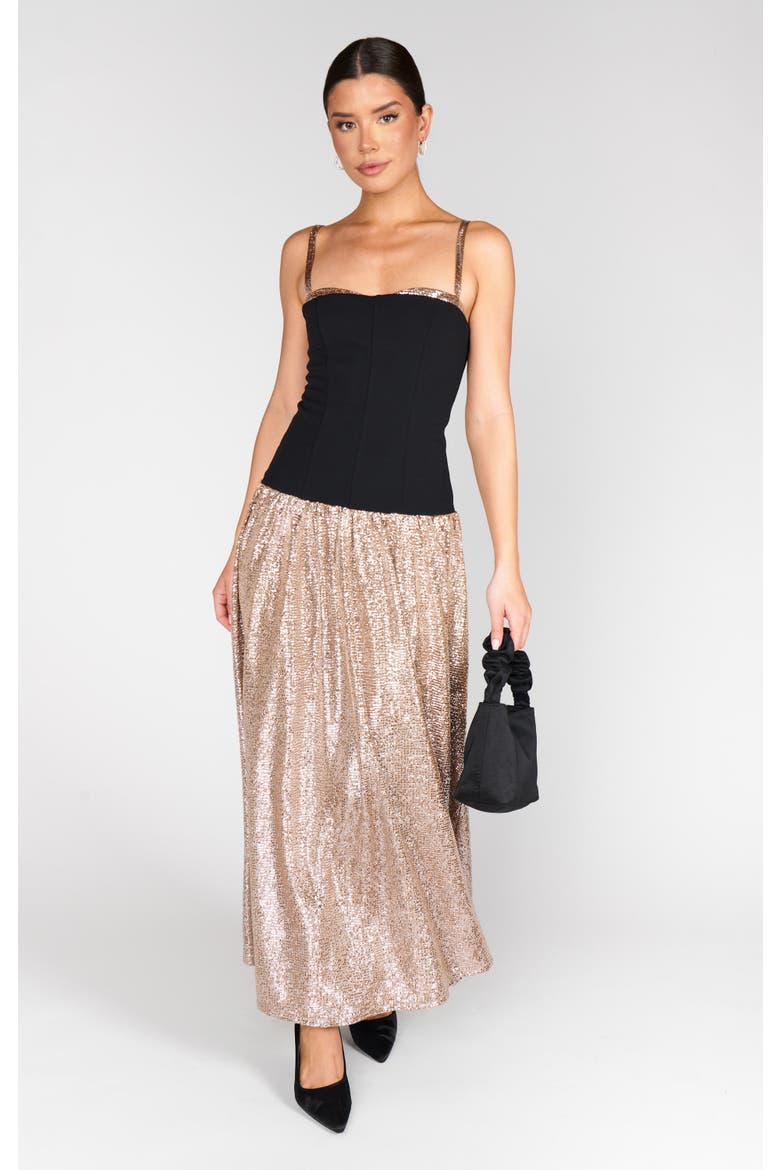 Hepburn Midi Dress, Main, color, Silver Confetti