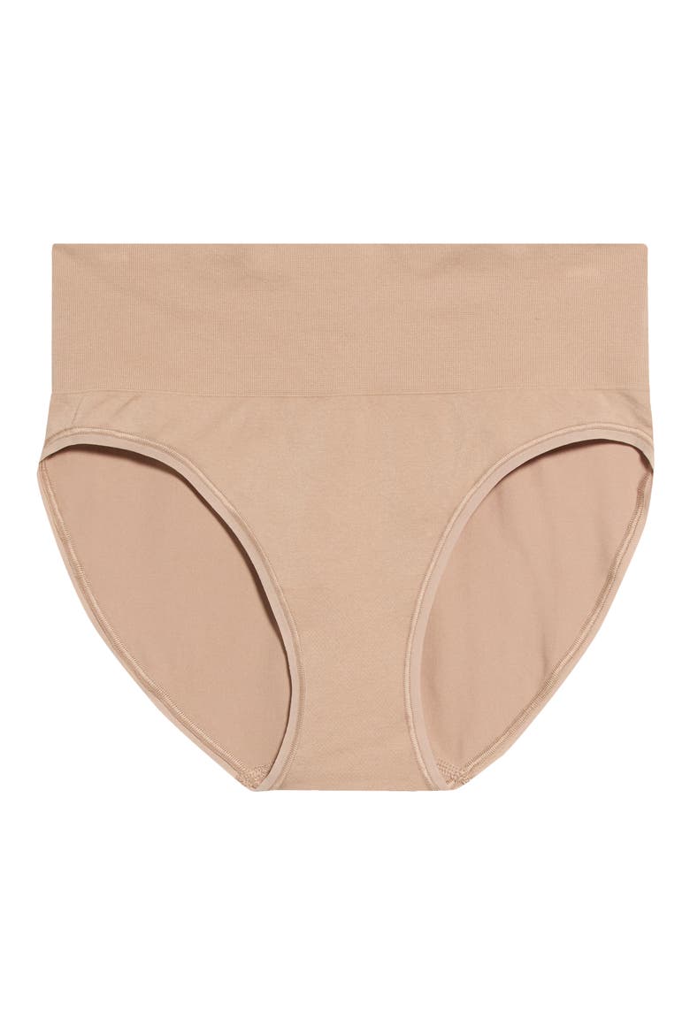Seamless Hi-Cut Briefs, Alternate, color, TAN WARM