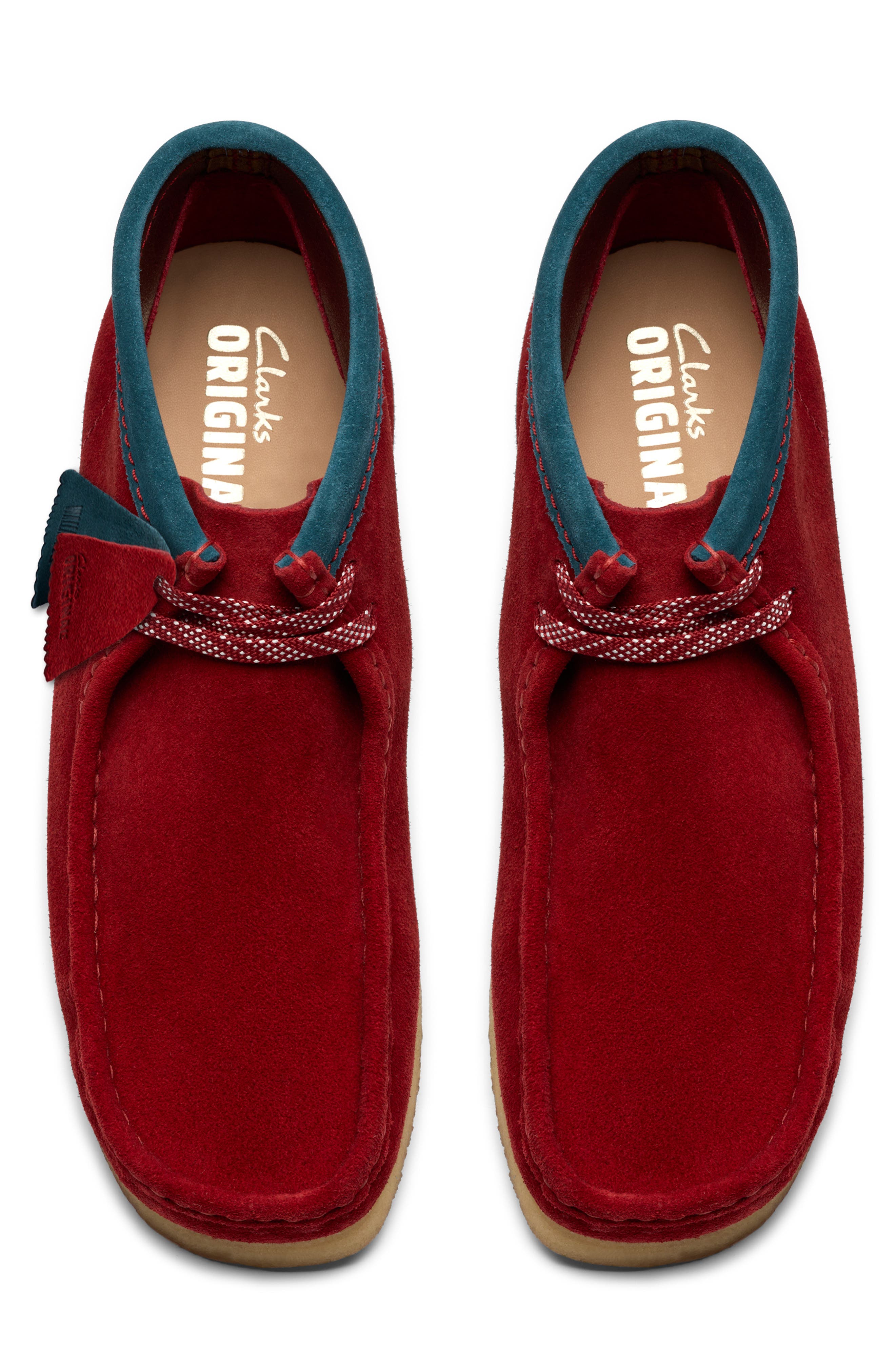 Clarks<sup>®</sup> Originals Wallabee Chukka Boot, Alternate, color, Dark Red S