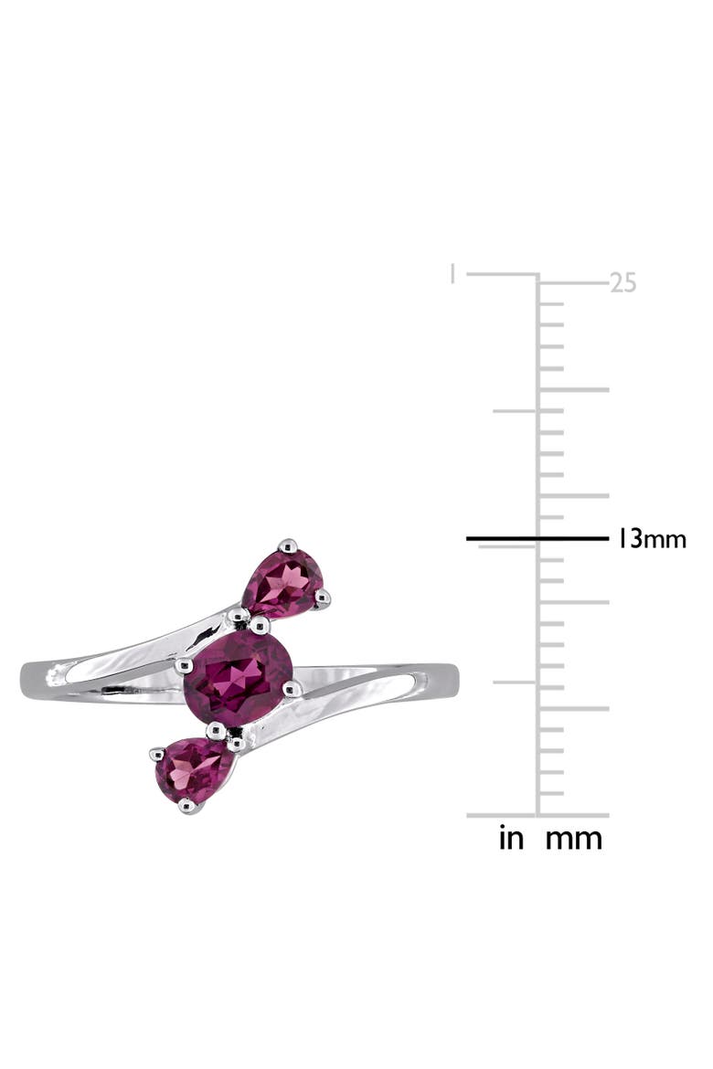 Rhodolite 3-Stone Ring Sterling Silver, Alternate, color, Rhodolite