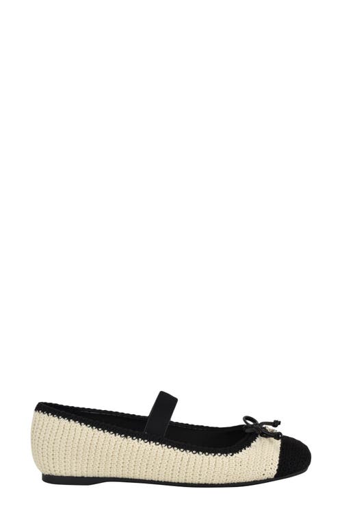 Guess Women's Maysa Crochet Knit Mary Jane Flats In Ivory