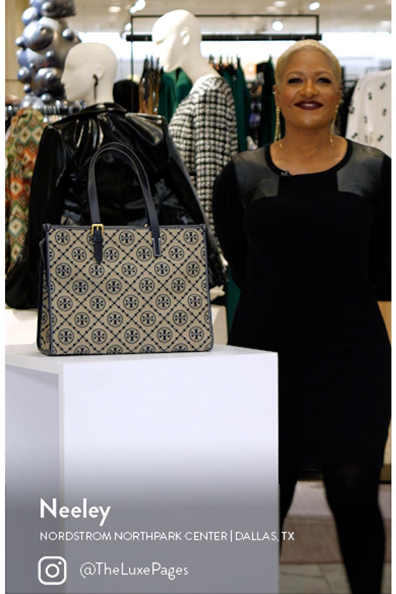 T Monogram Jacquard Tote video