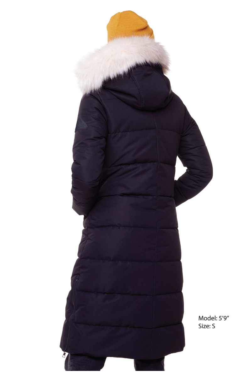 Alpine North KLUANE - Vegan Down Ultra Long Winter Parka, Alternate, color, Black
