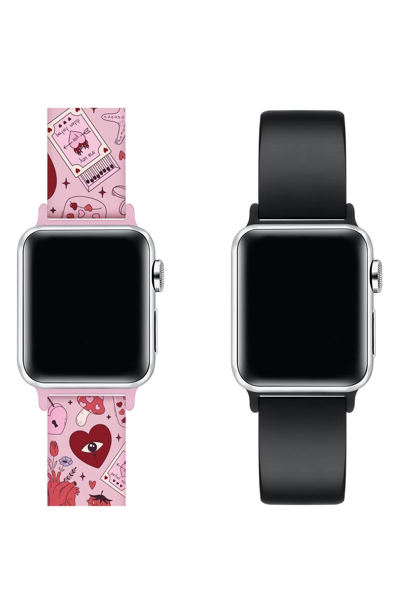 Posh Tech 2-Pack Silicone Apple Watch<sup>®</sup> Watchbands, Alternate, color, Assorted