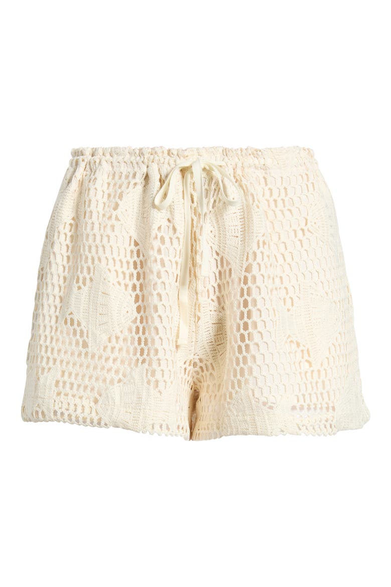 Sandra Openwork Shorts, Alternate, color, IVORY