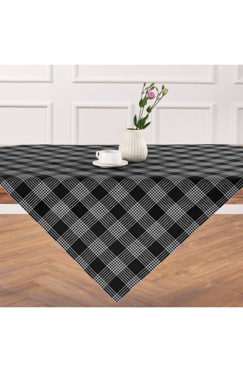 Solino Home Linen Table Throw - Glen Check, 52" x 52", 52" x 52", Main, color,