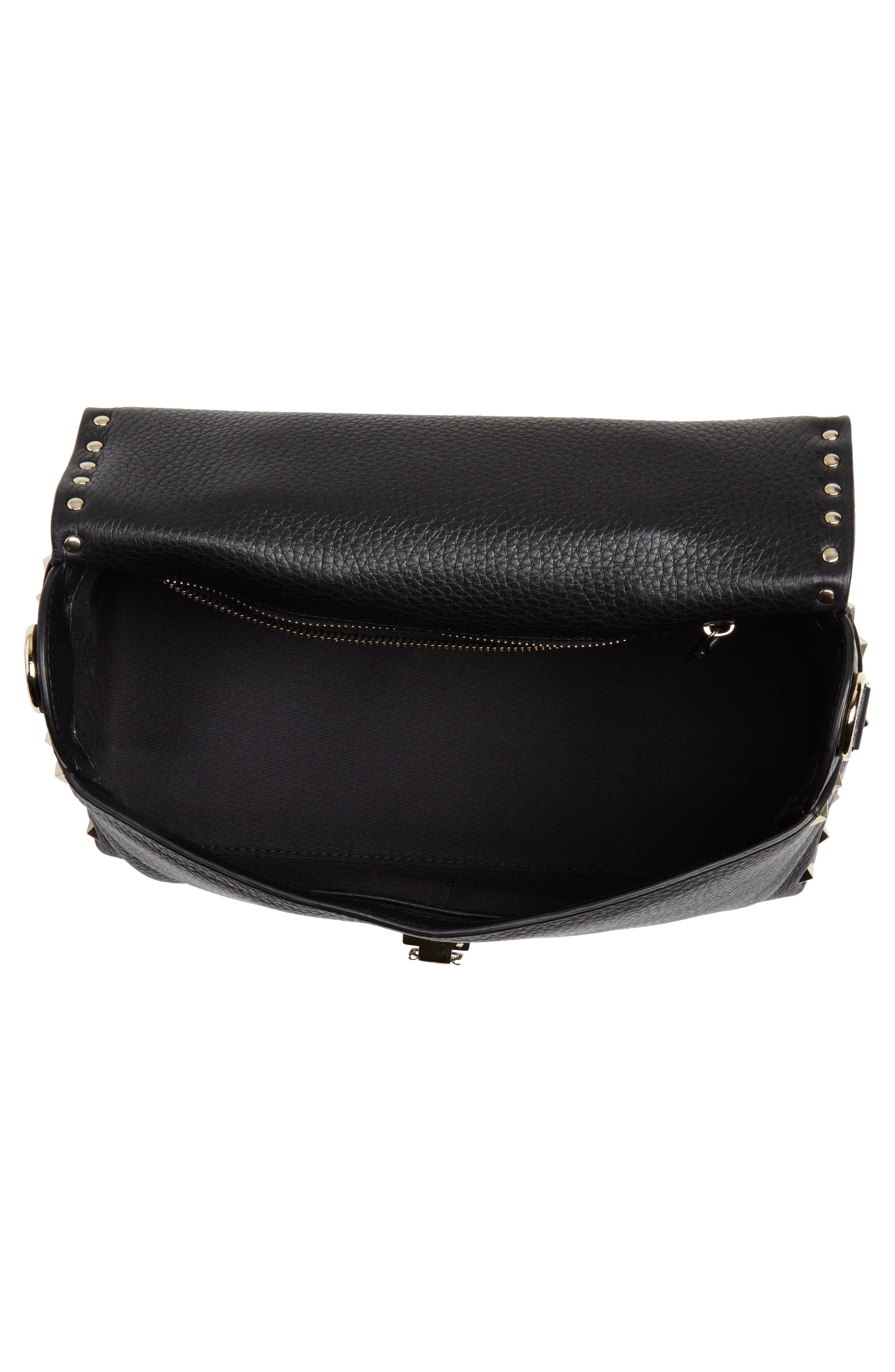 Valentino Garavani Rockstud Leather Top Handle Bag, Alternate, color, 