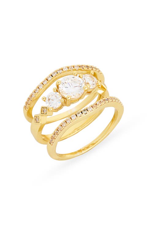 Set of Three Cubic Zirconia Rings