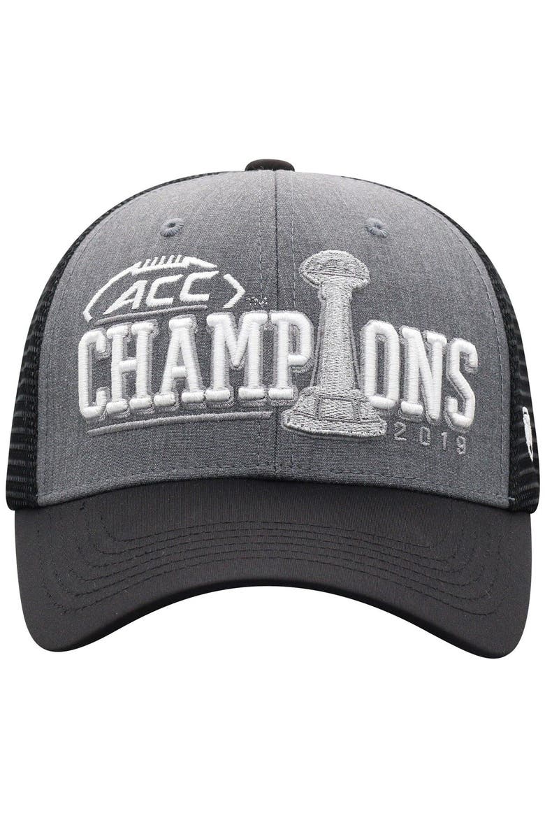 Men's Top of the World Gray/Black Clemson Tigers 2019 ACC Football Champions Locker Room Adjustable Hat, Alternate, color, Gray