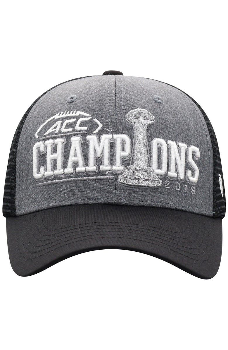 TOP OF THE WORLD Men's Top of the World Gray/Black Clemson Tigers 2019 ACC Football Champions Locker Room Adjustable Hat, Alternate, color, 