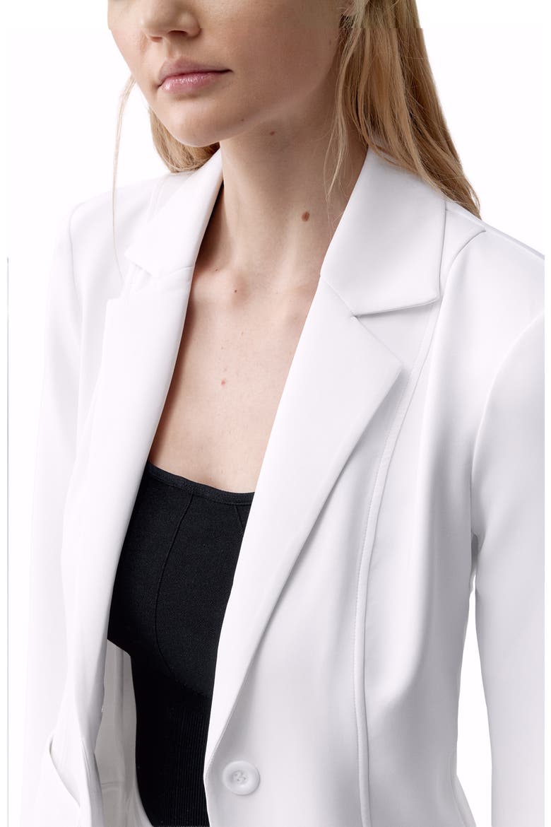 Lyssa Performance Straight-Cut Blazer, Alternate, color, Off White