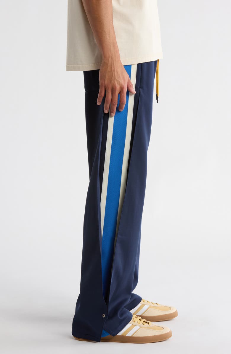 DIET STARTS MONDAY Stripe Side Snap Sweatpants, Alternate, color, Navy/Blue