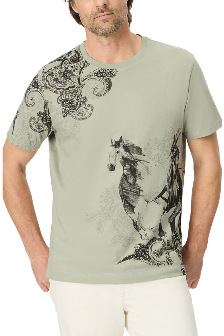 Ghost Gallop Graphic T-Shirt, Main, color, SAGE