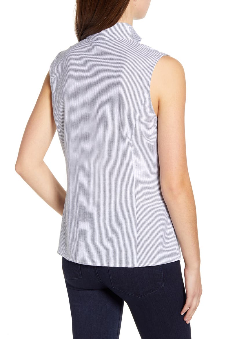 Stripe Woven Tank, Alternate, color, BLACK/ WHITE