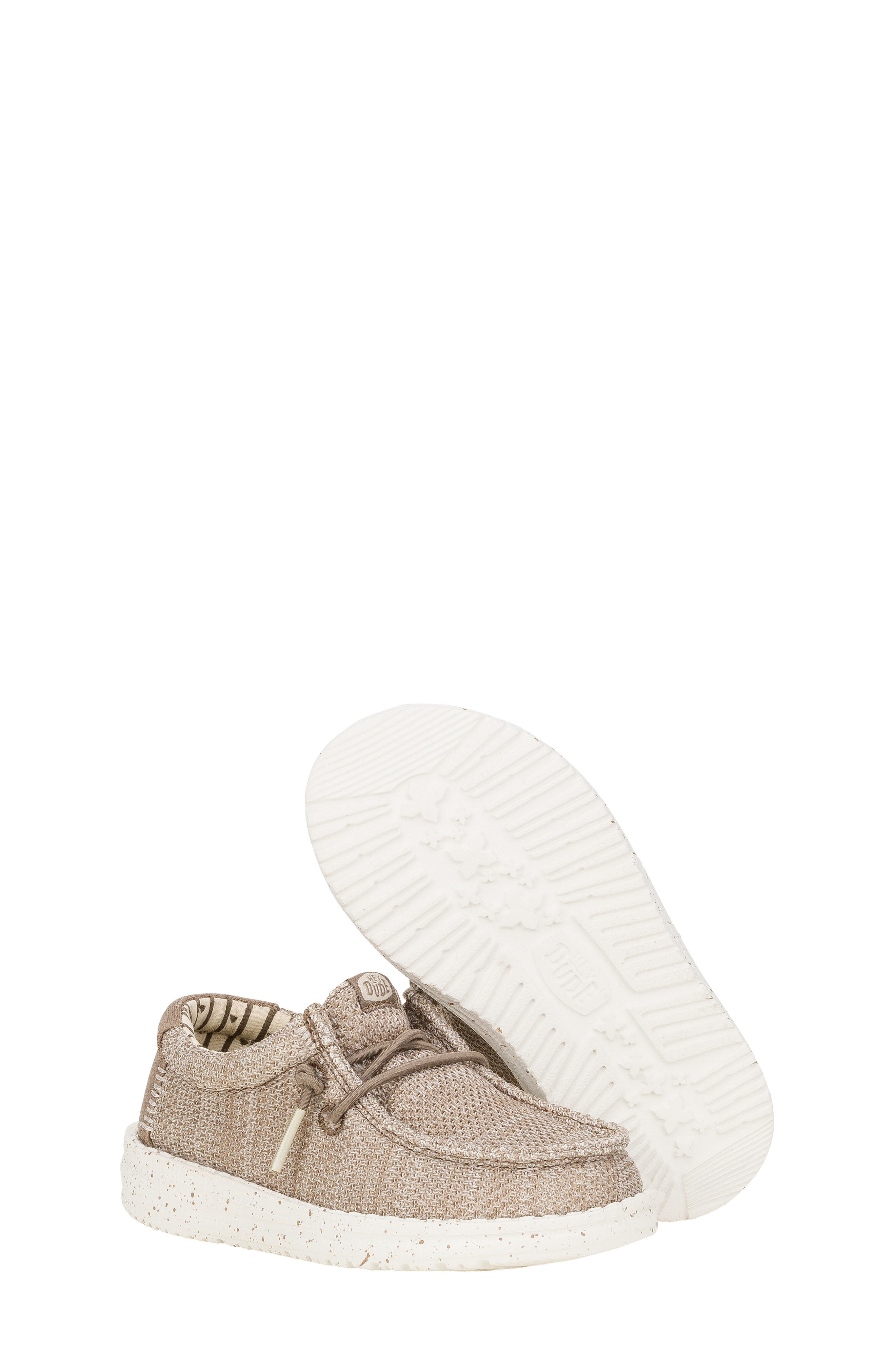 Hey Dude Kids' Wally Stretch Sox Slip-On, Alternate, color, Walnut