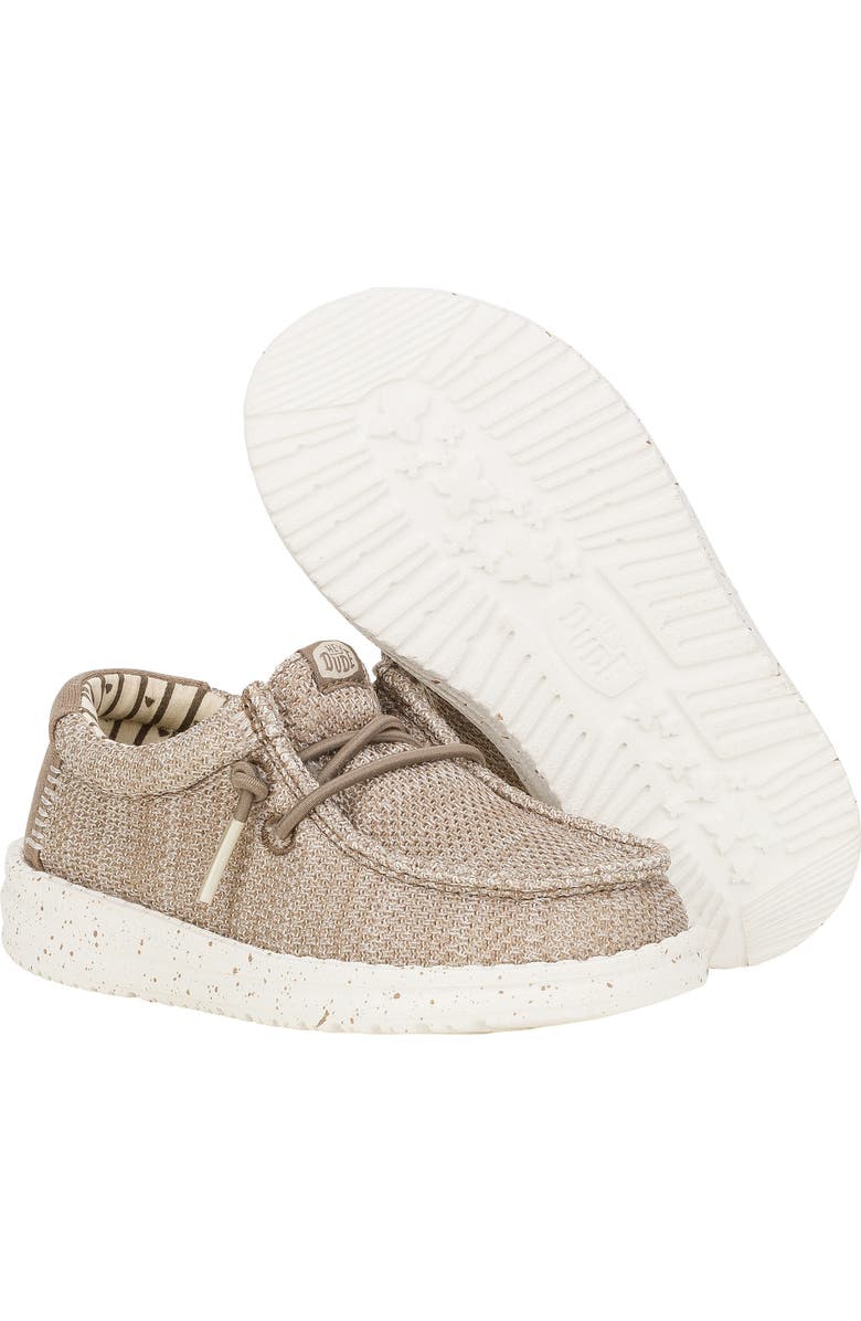 Hey Dude Kids' Wally Stretch Sox Slip-On, Alternate, color, Walnut