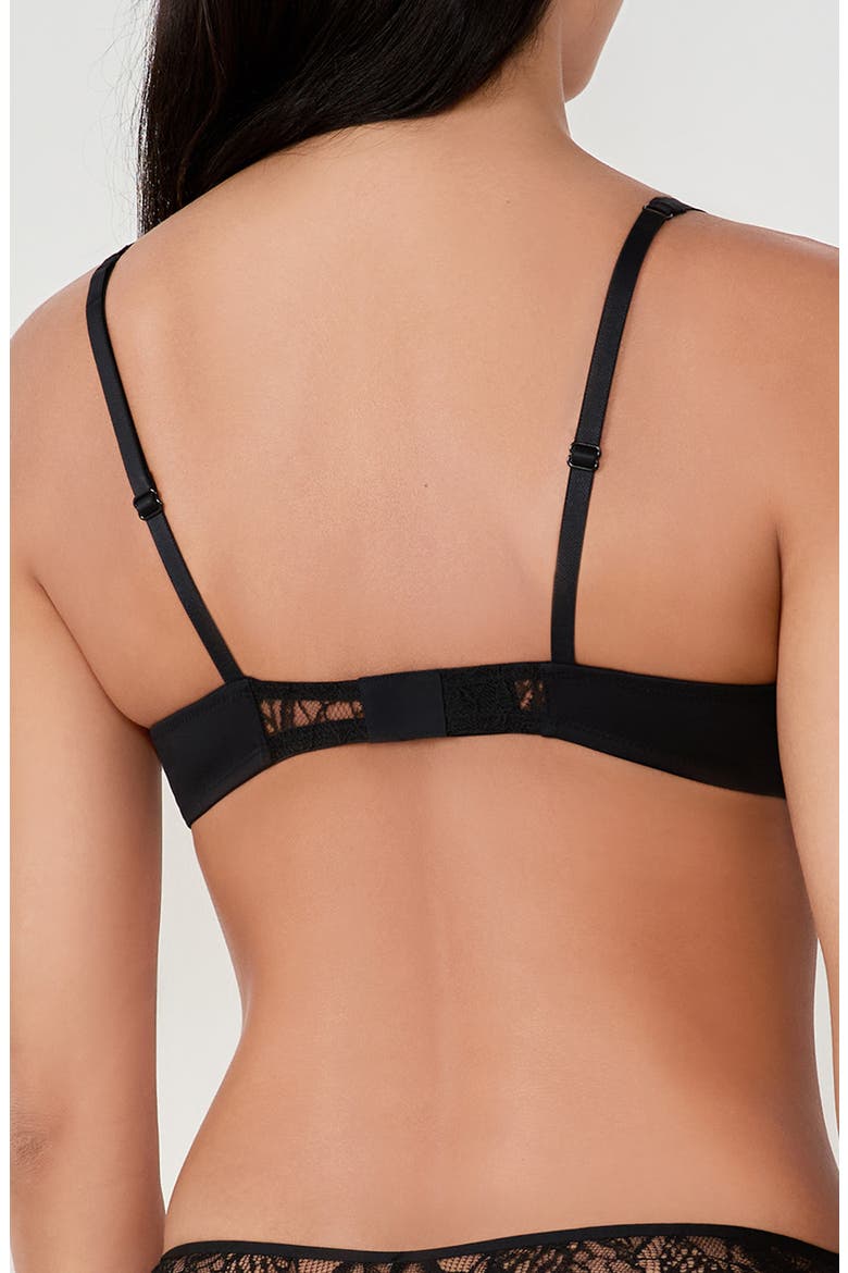 Mysterieuse Classique Lace Trim Underwire Bra, Alternate, color, BLACK