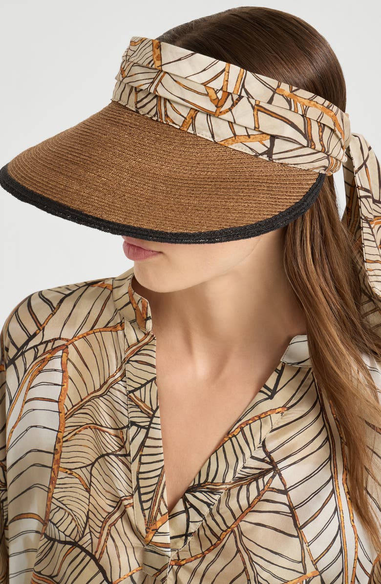 Brunello Cucinelli Papyrus print visor, Alternate, color, 