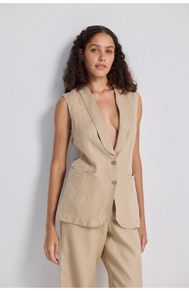 Reistor Sleeveless Hemp Jacket, Alternate, color, Neutral