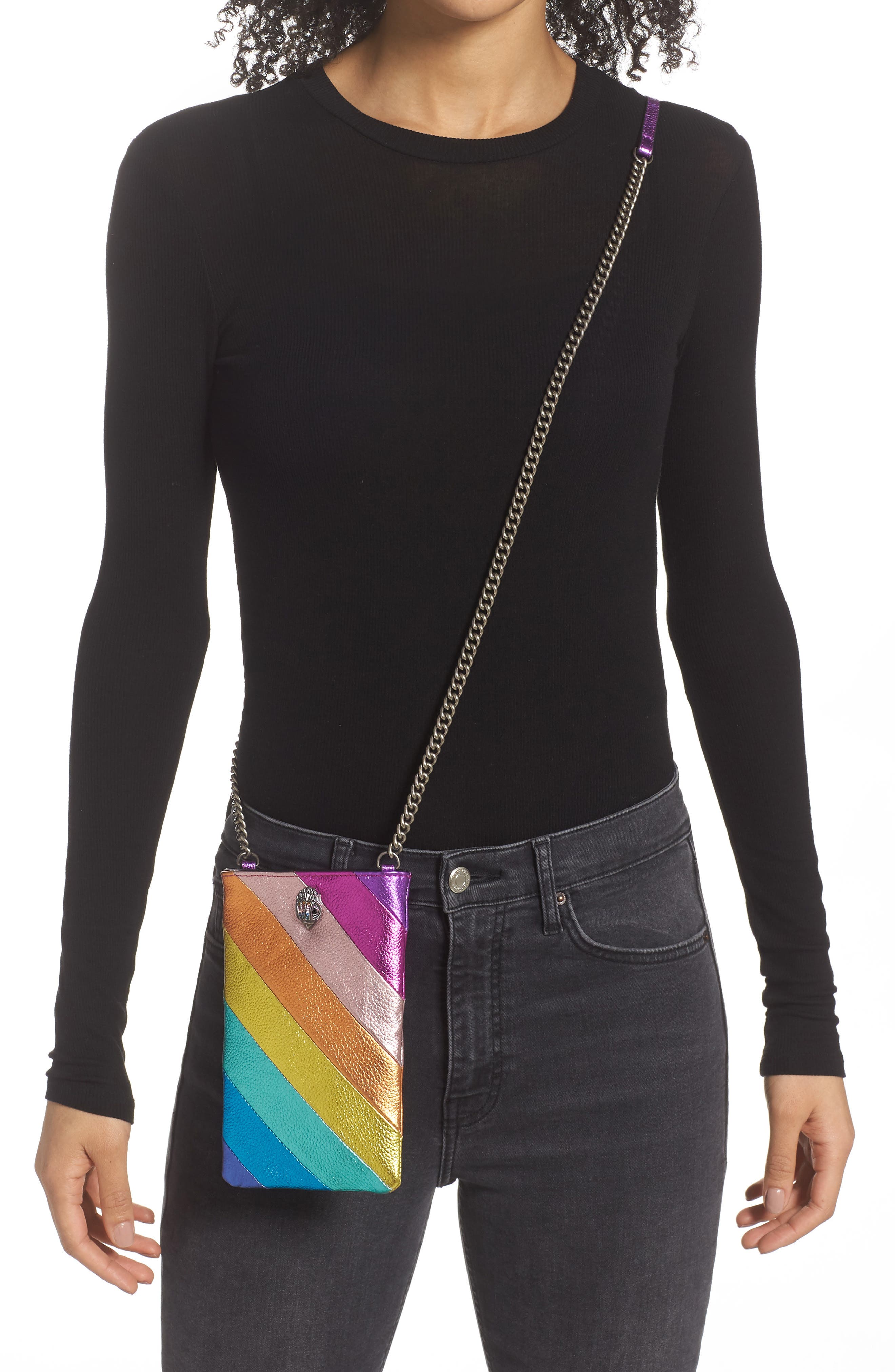 Rainbow Shop Kensington Phone Crossbody Bag, Alternate, color, PINK MULTI