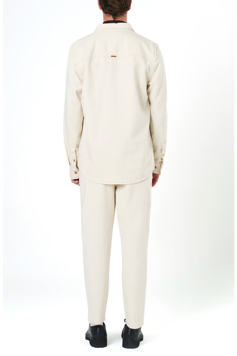 Elon Long-Sleeve Semi-Fitted Overshirt, Alternate, color, White