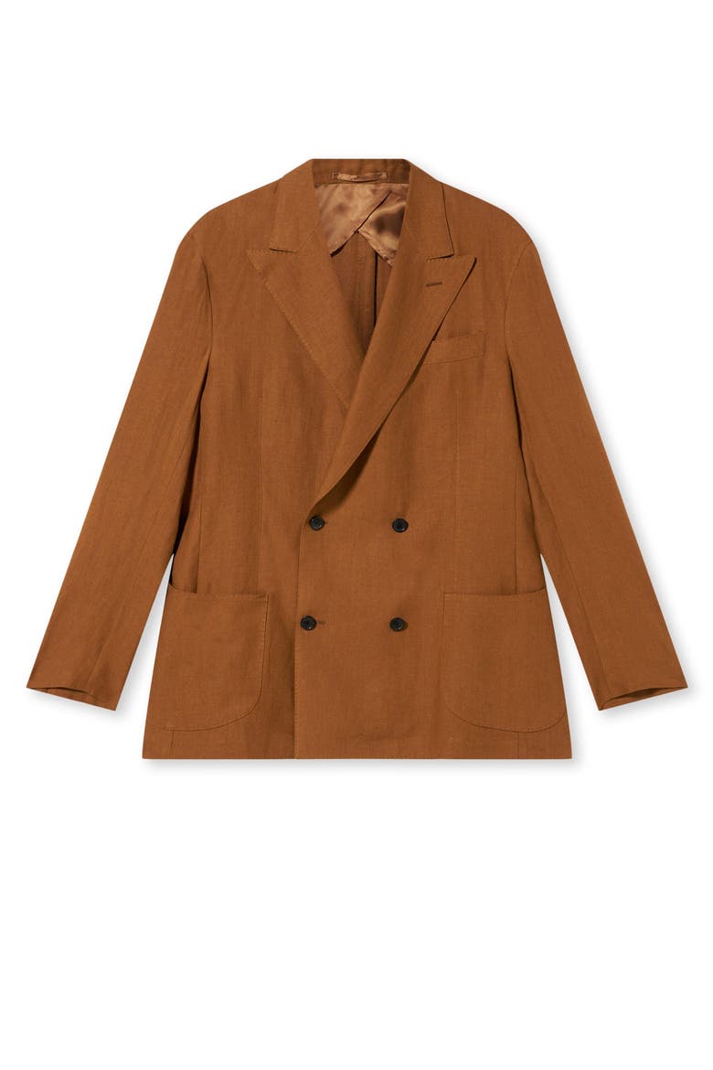 Marcello Linen Suit, Alternate, color, Brown