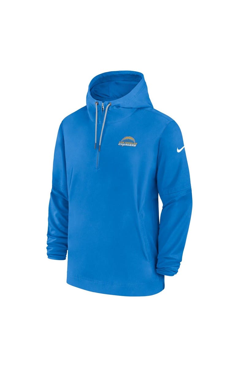 Nike Men's Nike Powder Blue Los Angeles Chargers Sideline Half-Zip Hoodie, Alternate, color, 