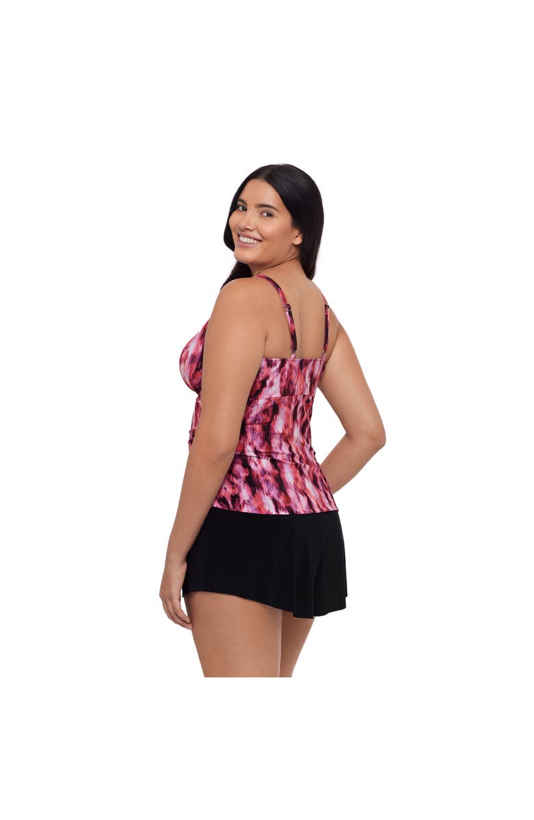 Trimshaper Chloe High Neck Tankini Swimsuit Top, Alternate, color, Sunshower Batik