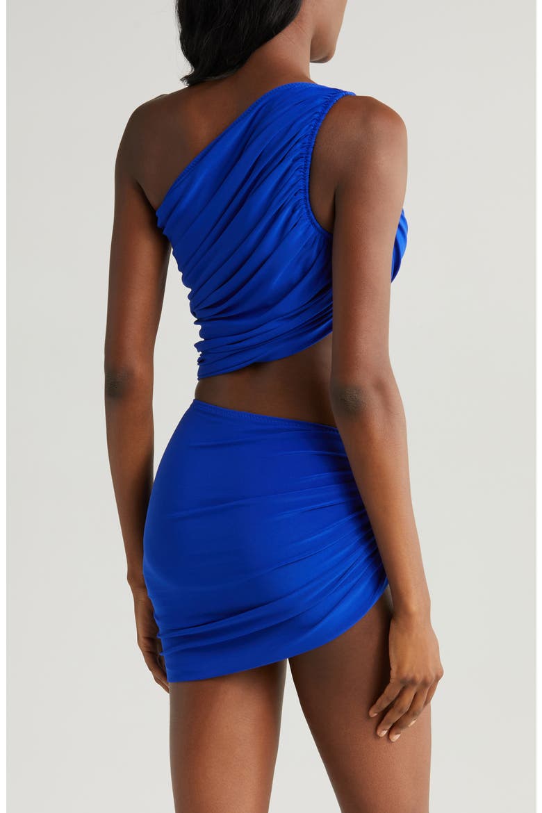 Diana One-Shoulder Bikini Top, Alternate, color, ELECTRIC BLUE